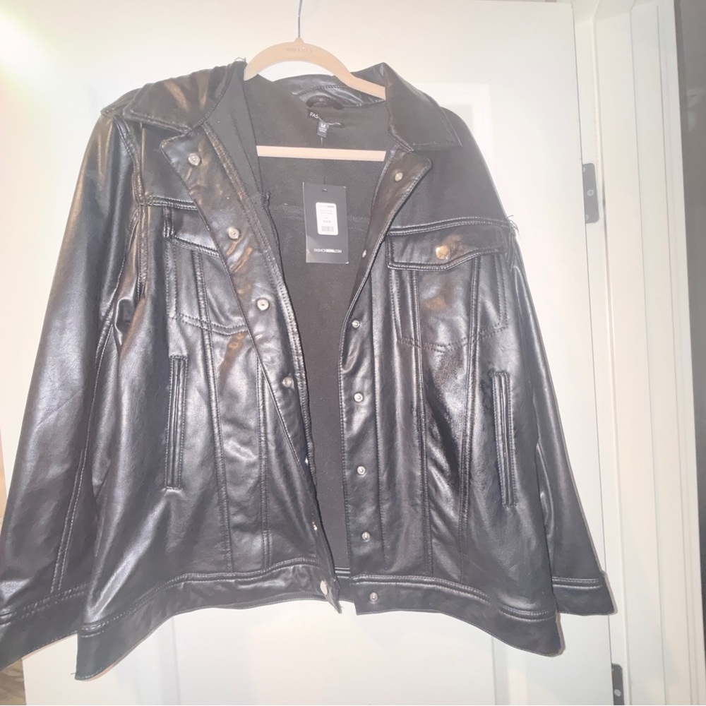 Fashion Nova Black Faux Leather Jacket